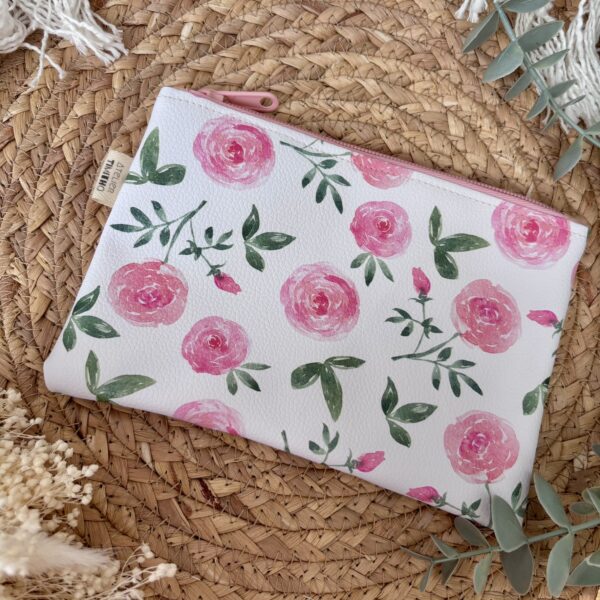 Trousse en similicuir - Roseraie d'Été