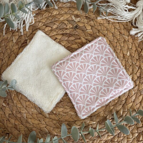Lingettes démaquillantes lavables - Rose